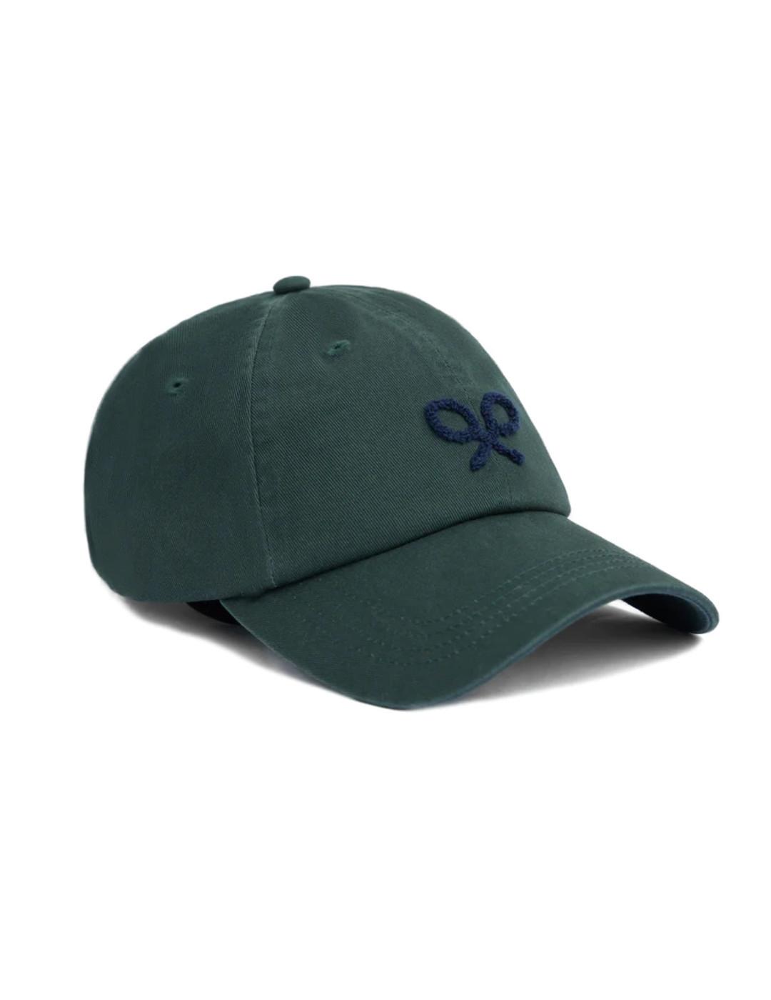 Gorra Silbon raquetas verde con ajuste de hevilla unisex