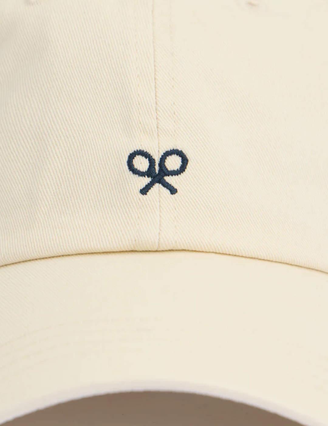 Gorra Silbon básica beige con logo pequeño unisex