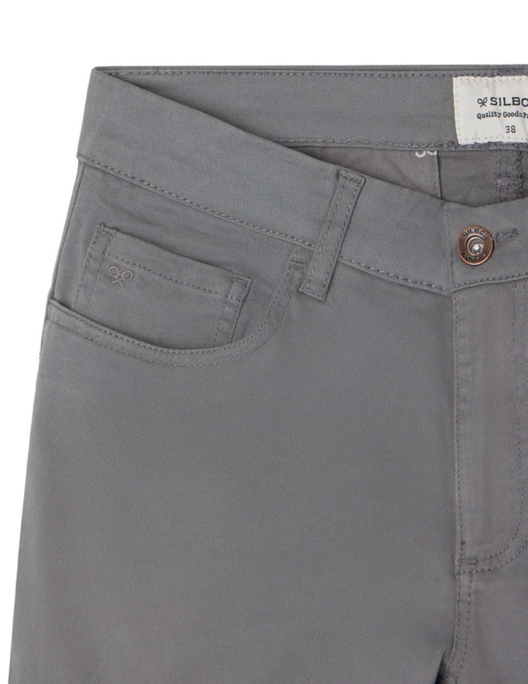 Pantalón Silbon sport cargo gris oscuro Slim fit para hombre