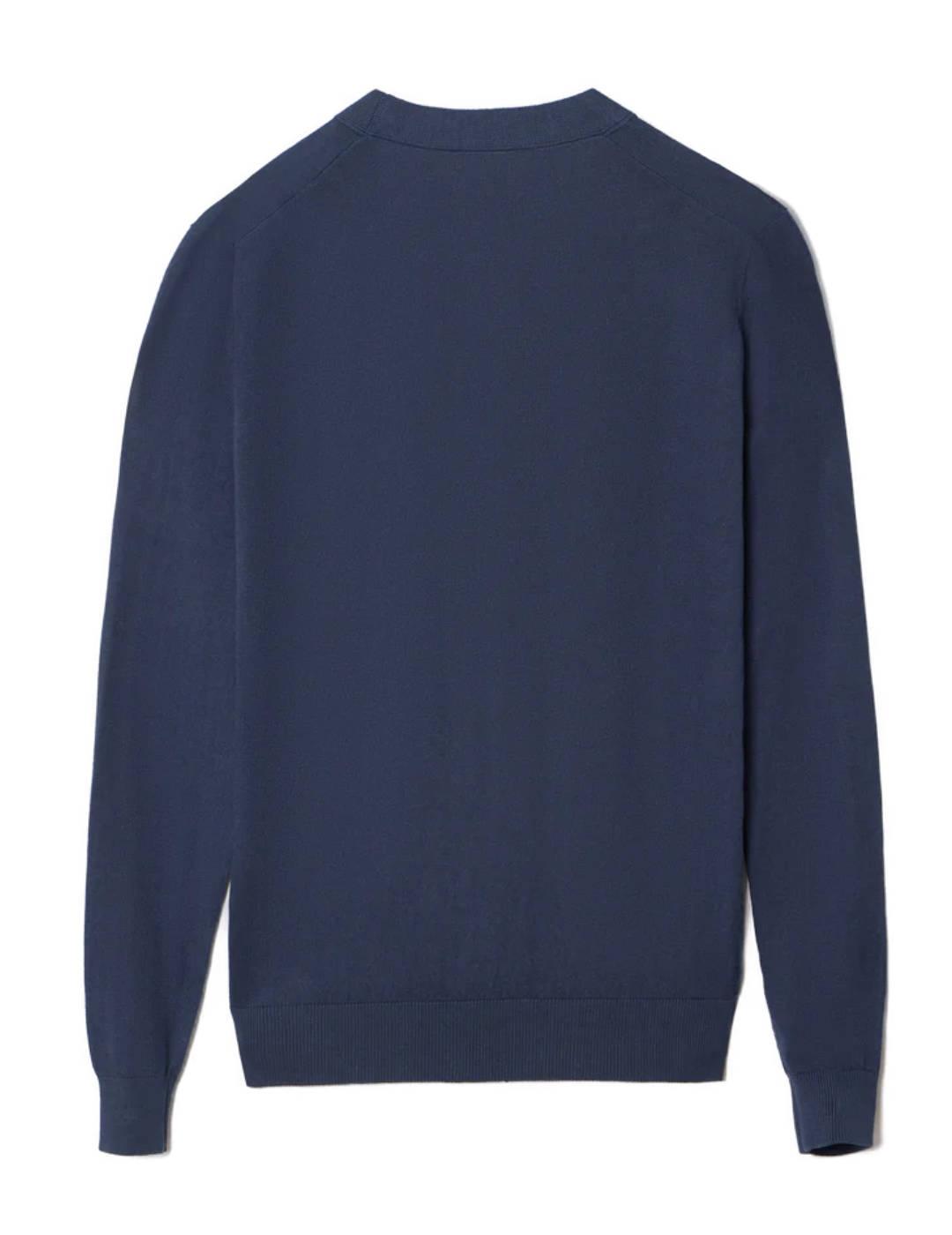 Cárdigan Silbonclasico liso azul marino para hombre