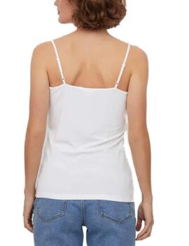 Top Vila Daisy tirantes blanco con puntilla para mujer