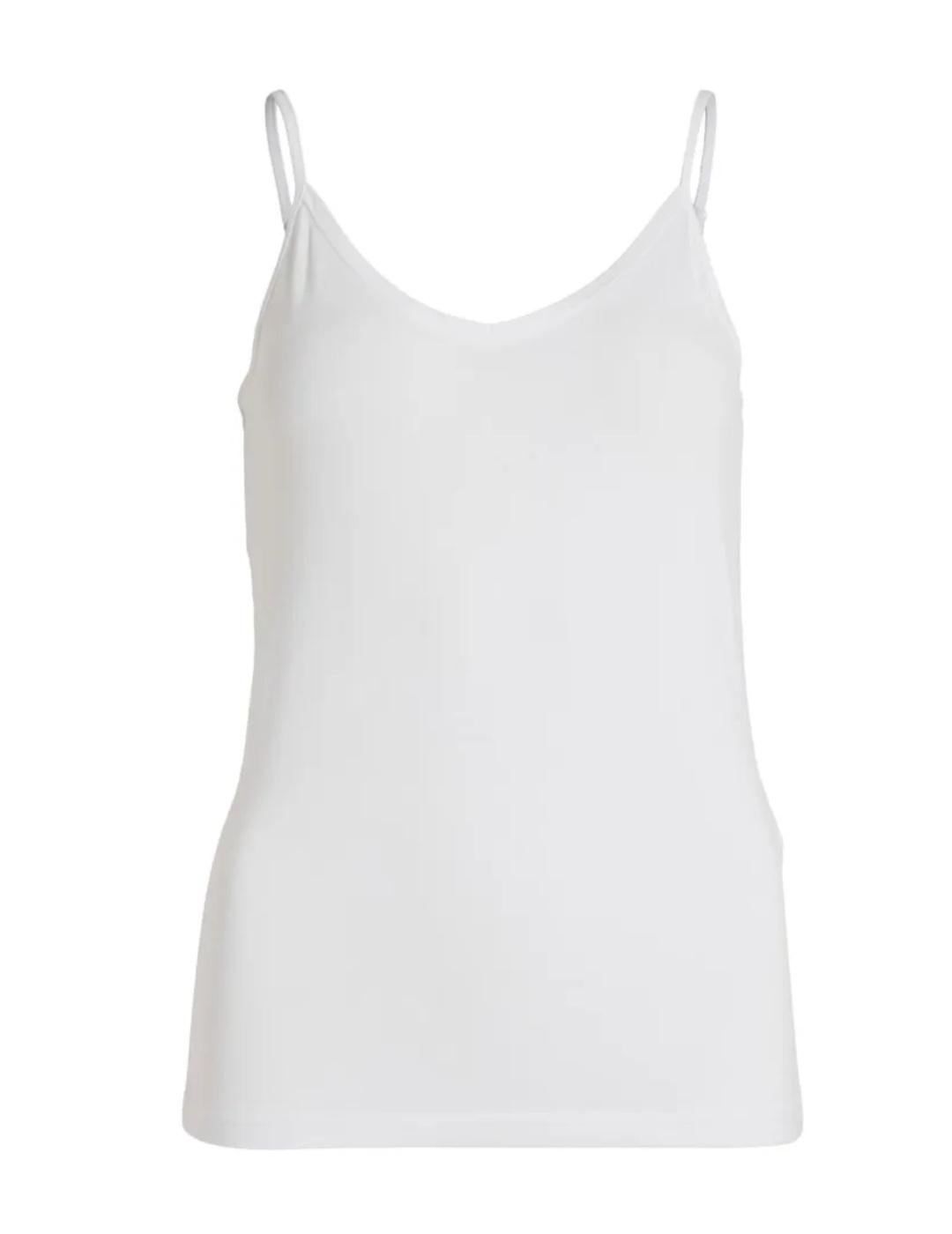 Top Vila Daisy tirantes blanco con puntilla para mujer