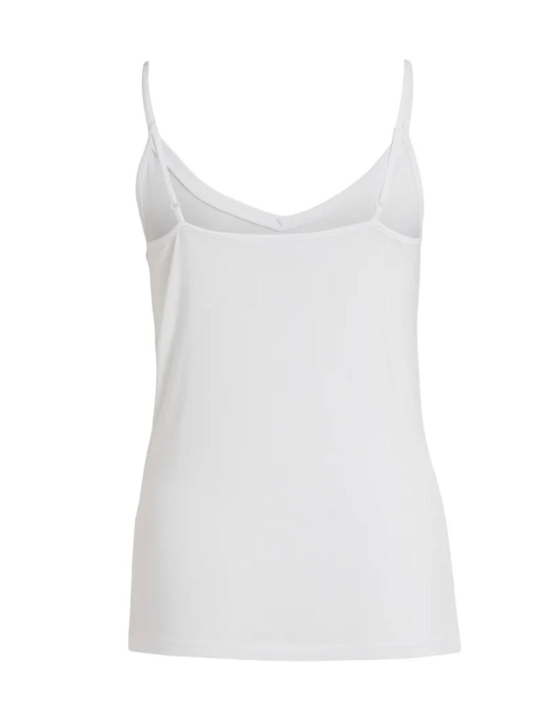 Top Vila Daisy tirantes blanco con puntilla para mujer