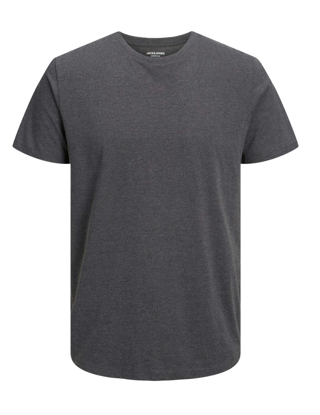 Camiseta Jack&Jones Organic gris oscuro manga corta hombre