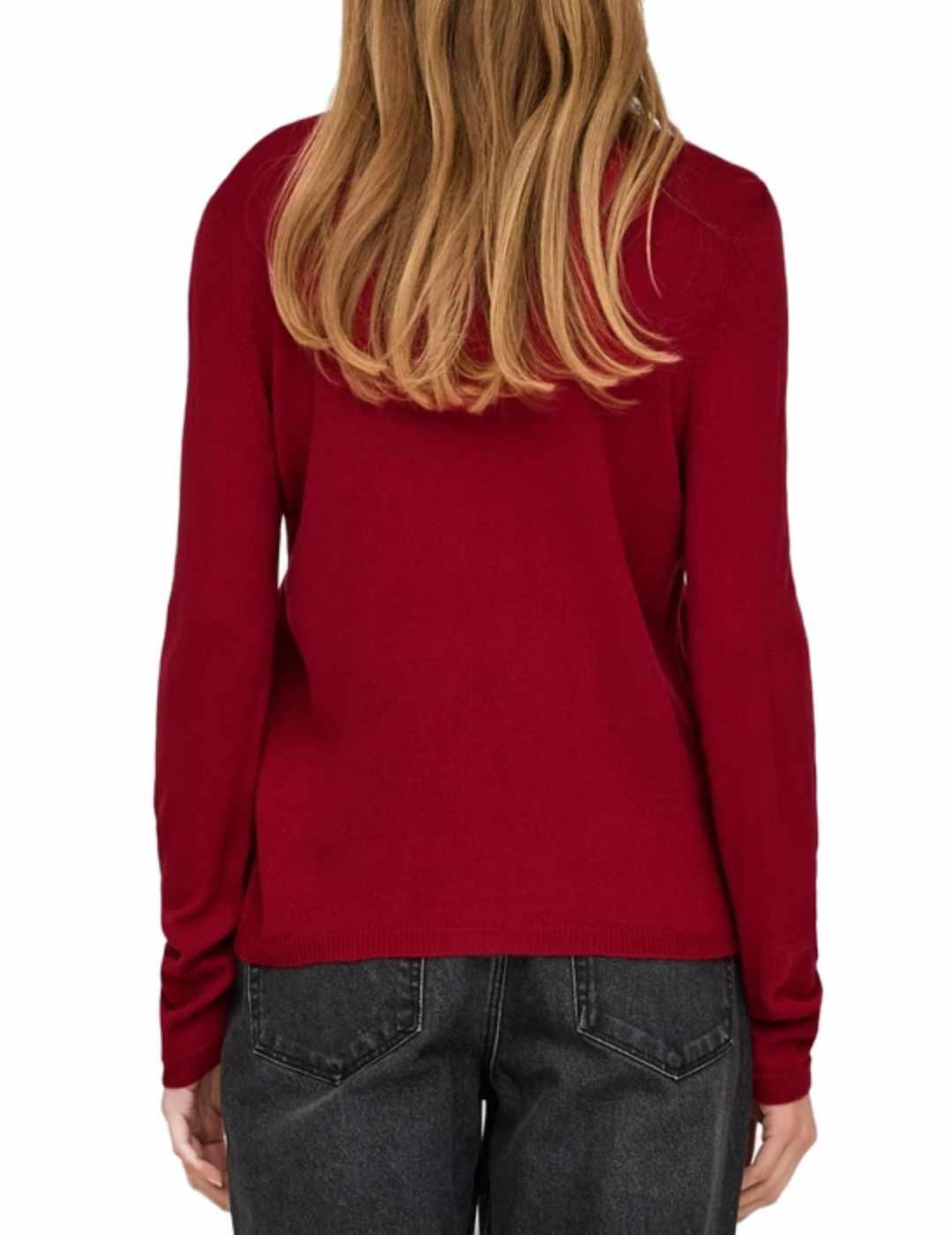 Jersey Only Xmas rojo galleta de punto regular para mujer