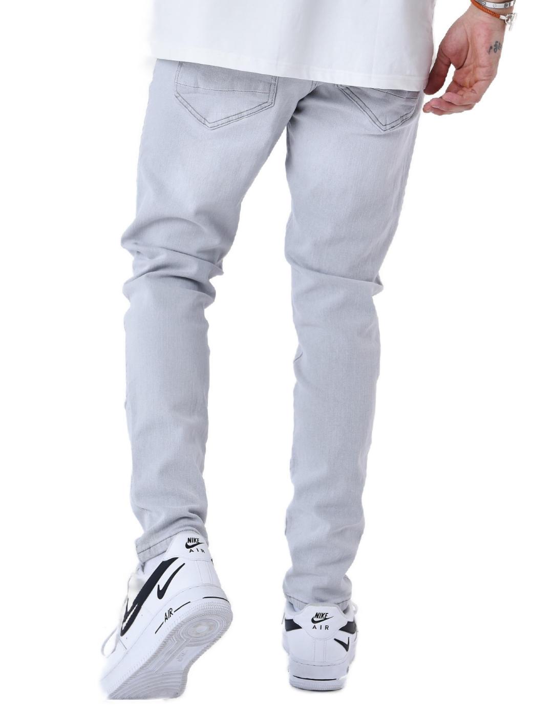 Pantalón vaquero Project X Paris rotos gris slim para hombre