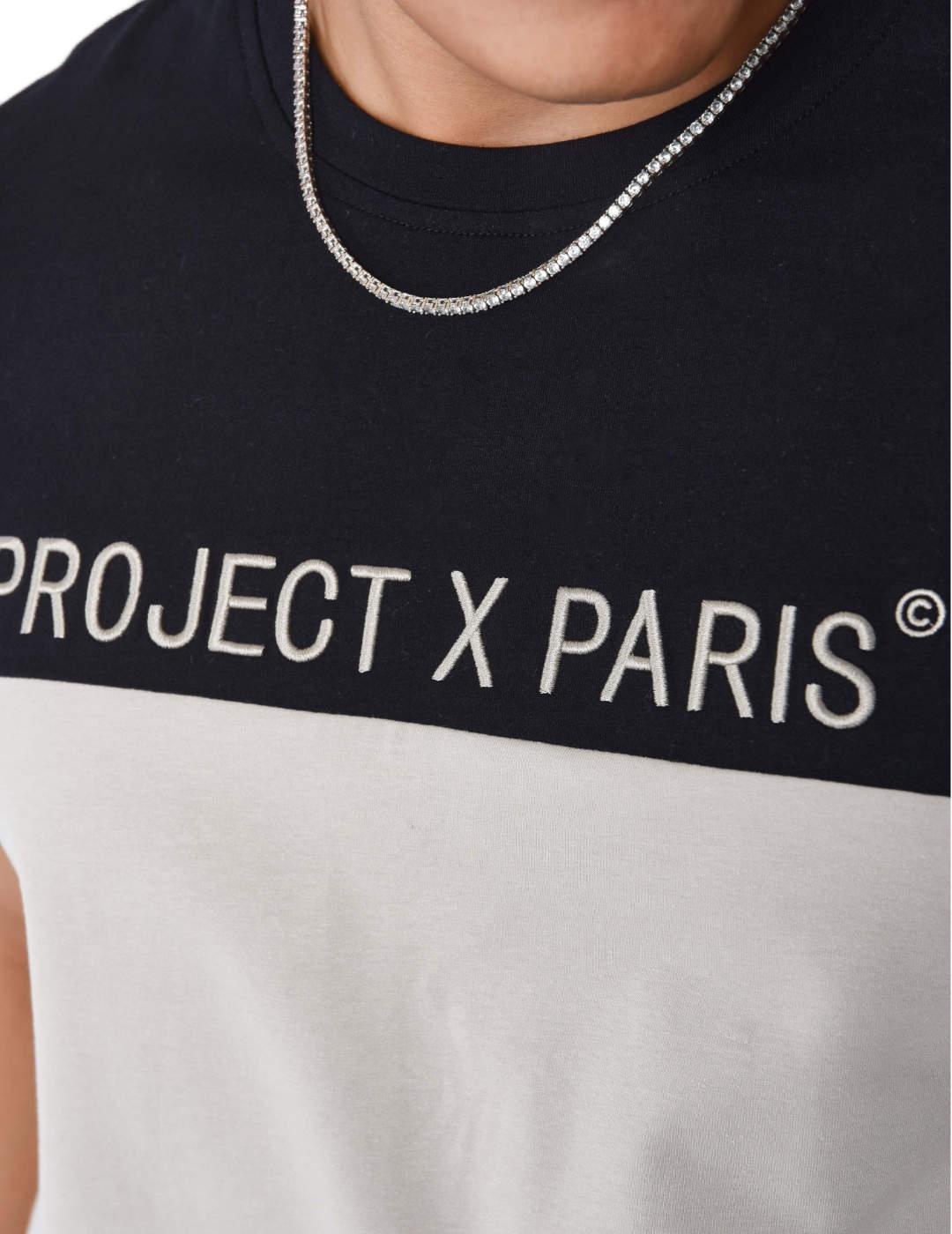 Camiseta Project X Paris Bicolor manga corta para hombre