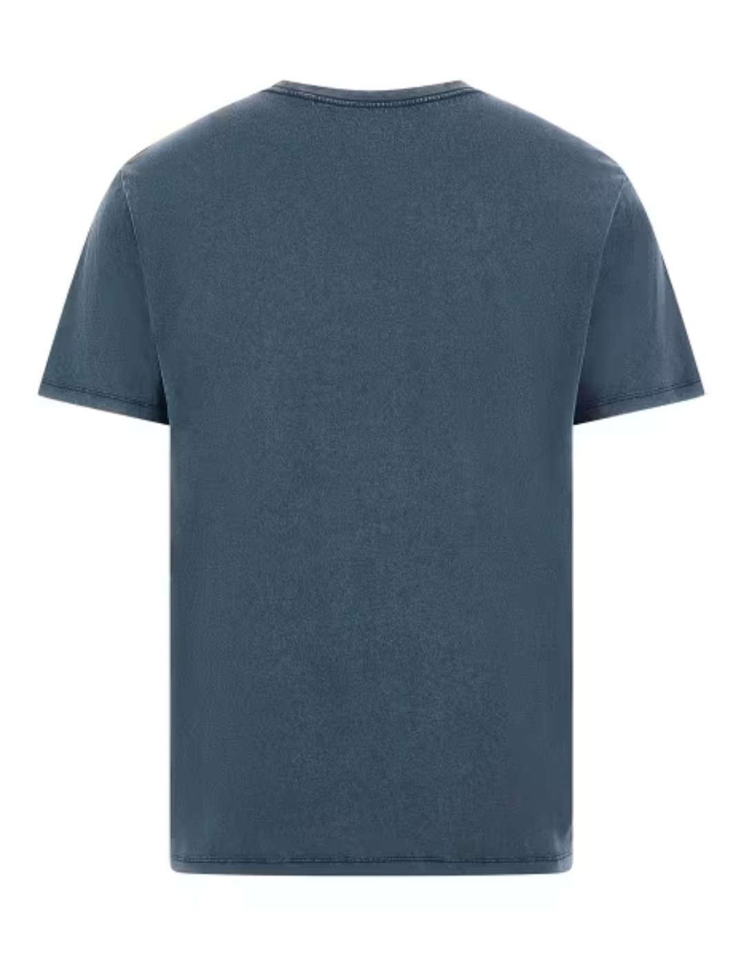 Camiseta Guess Embroider azul marino manga corta para hombre