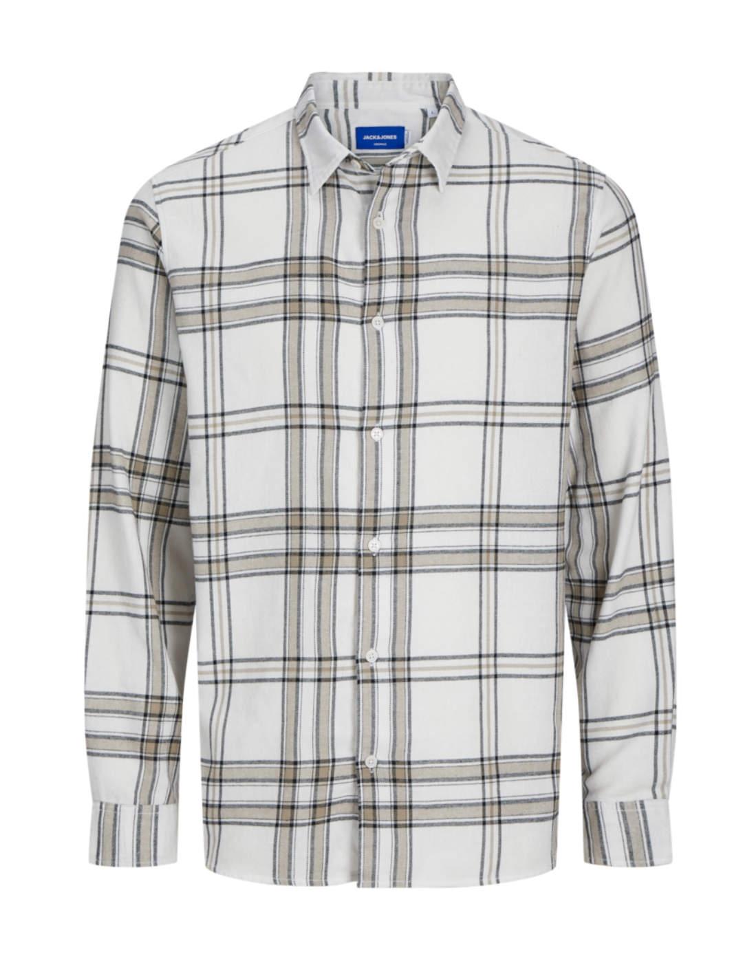 Camisa Jack&Jones Joshua cuadros blanco regular para hombre