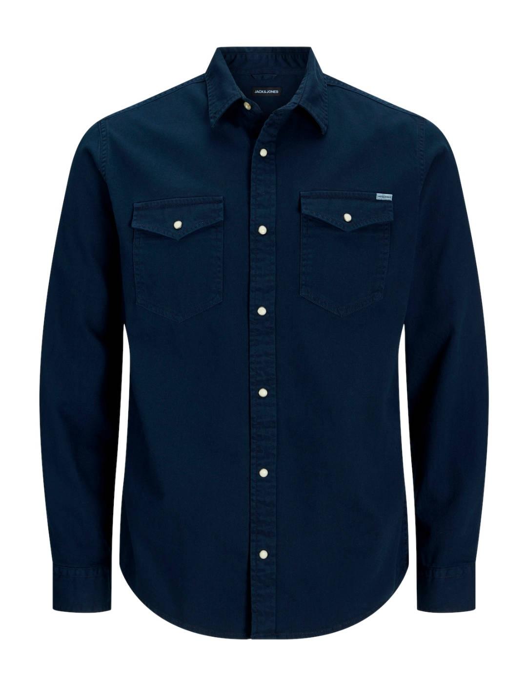 Camisa Jack&Jones Sheridan azul marino comfort para hombre