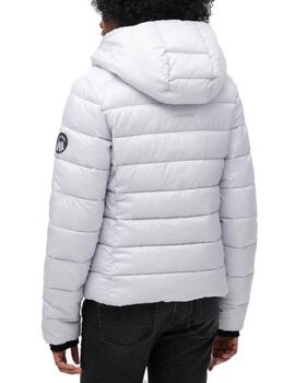 Chaqueta Superdry Fuji gris acolchada capucha para mujer