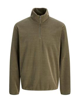 Sudadera Jack&Jones Winter verde sin capucha para hombre