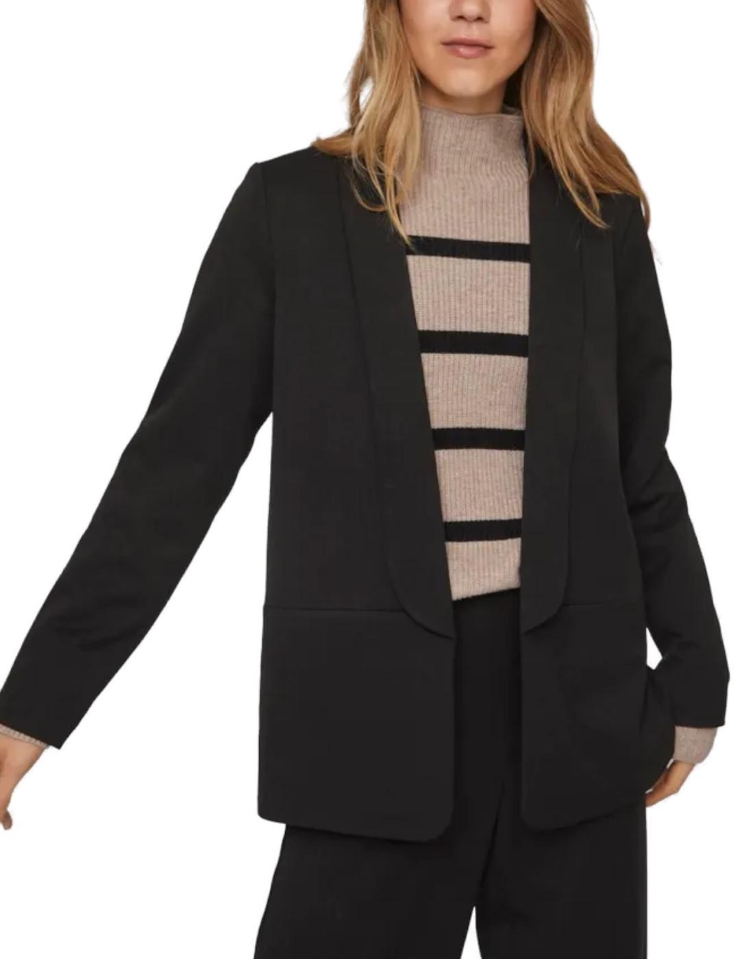 Chaqueta blazer Vila Varone negro regular para mujer