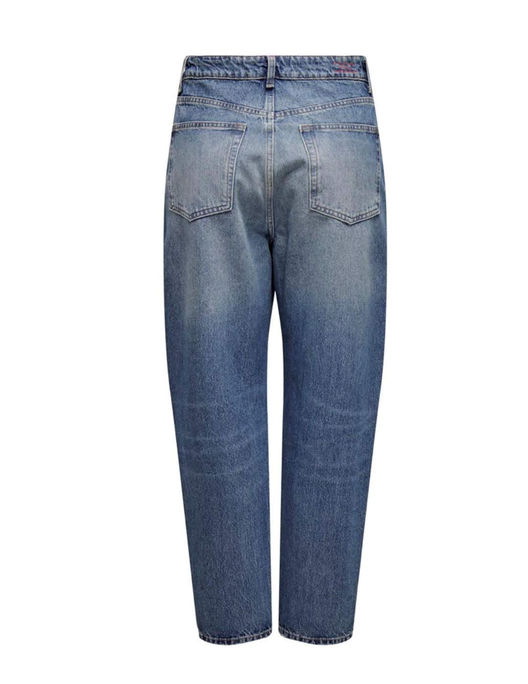 Pantalón vaquero Only Donna azul medio tapered para mujer