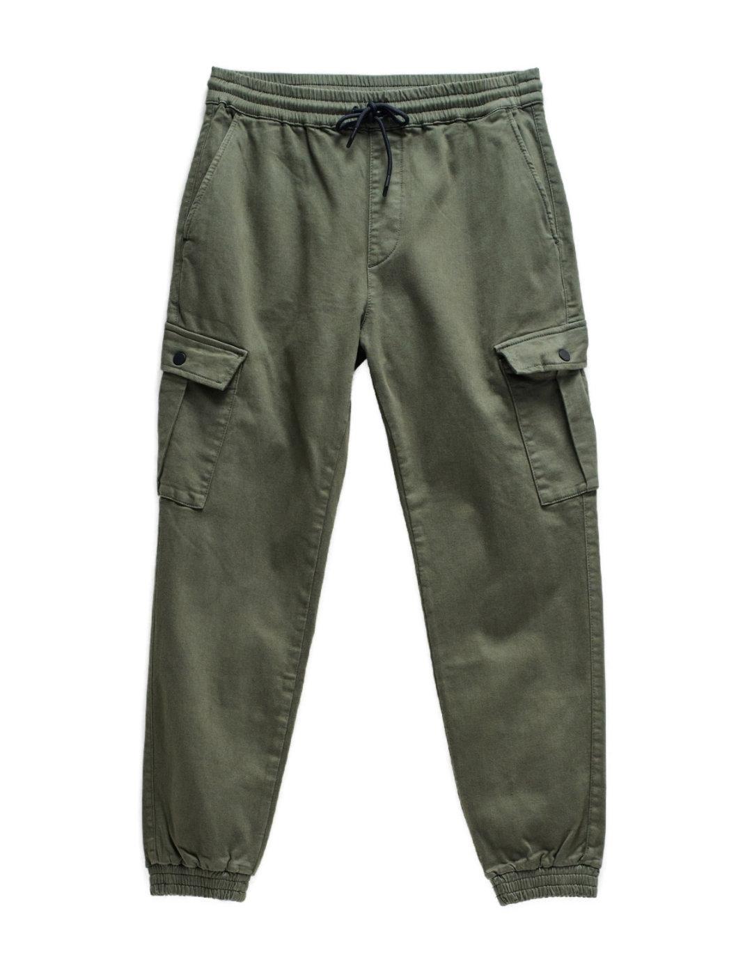 Pantalón Salsa Gargo jogger verde cargo slim para hombre