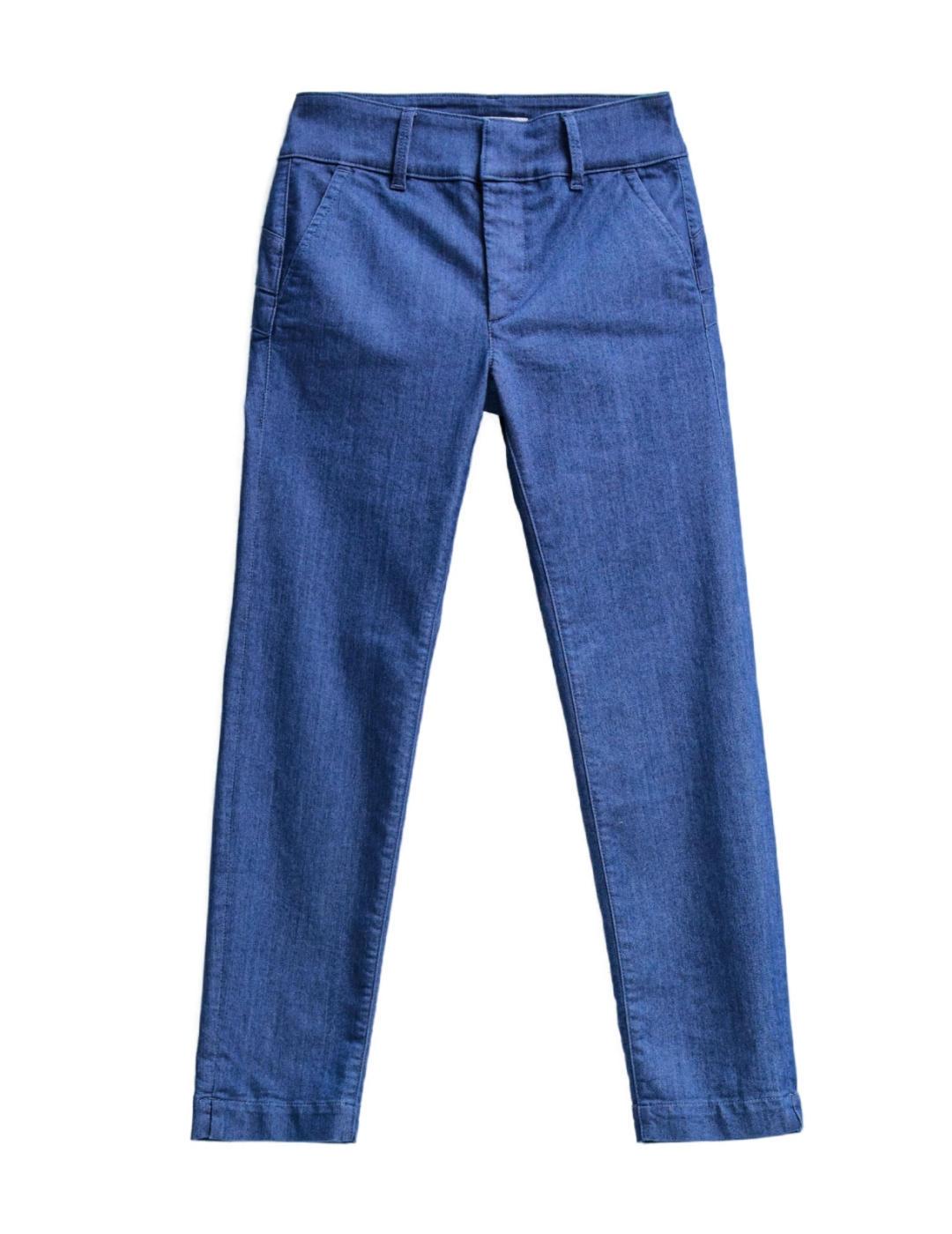 Pantalón chino Salsa Secret azul oscuro cropped para mujer