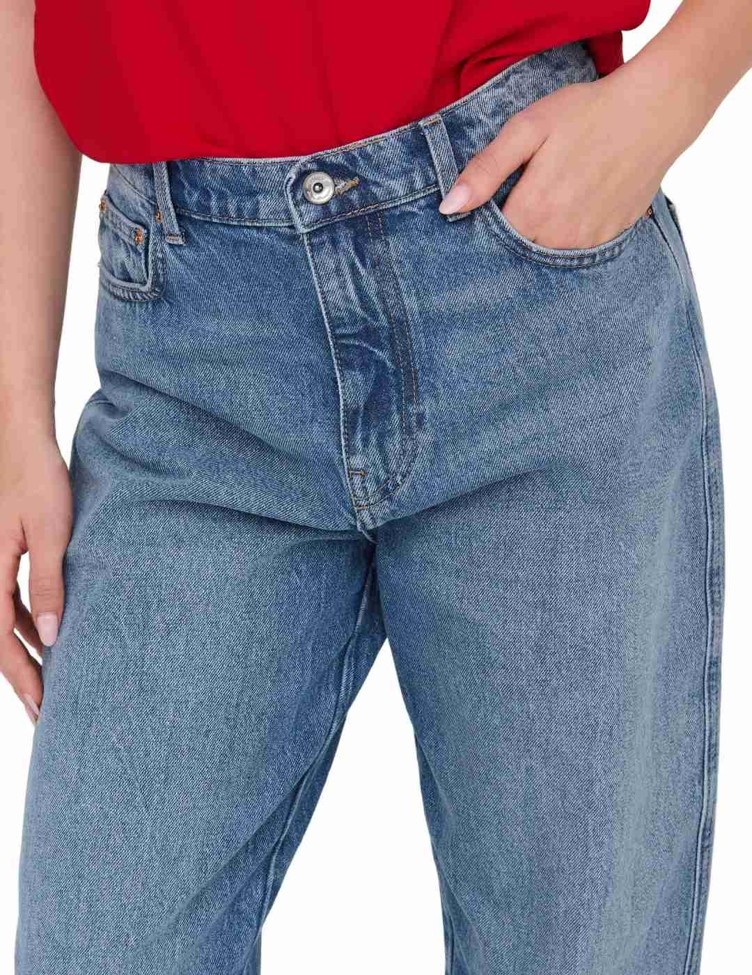 Pantalón vaquero Only Tokyo azul carrot fit para mujer