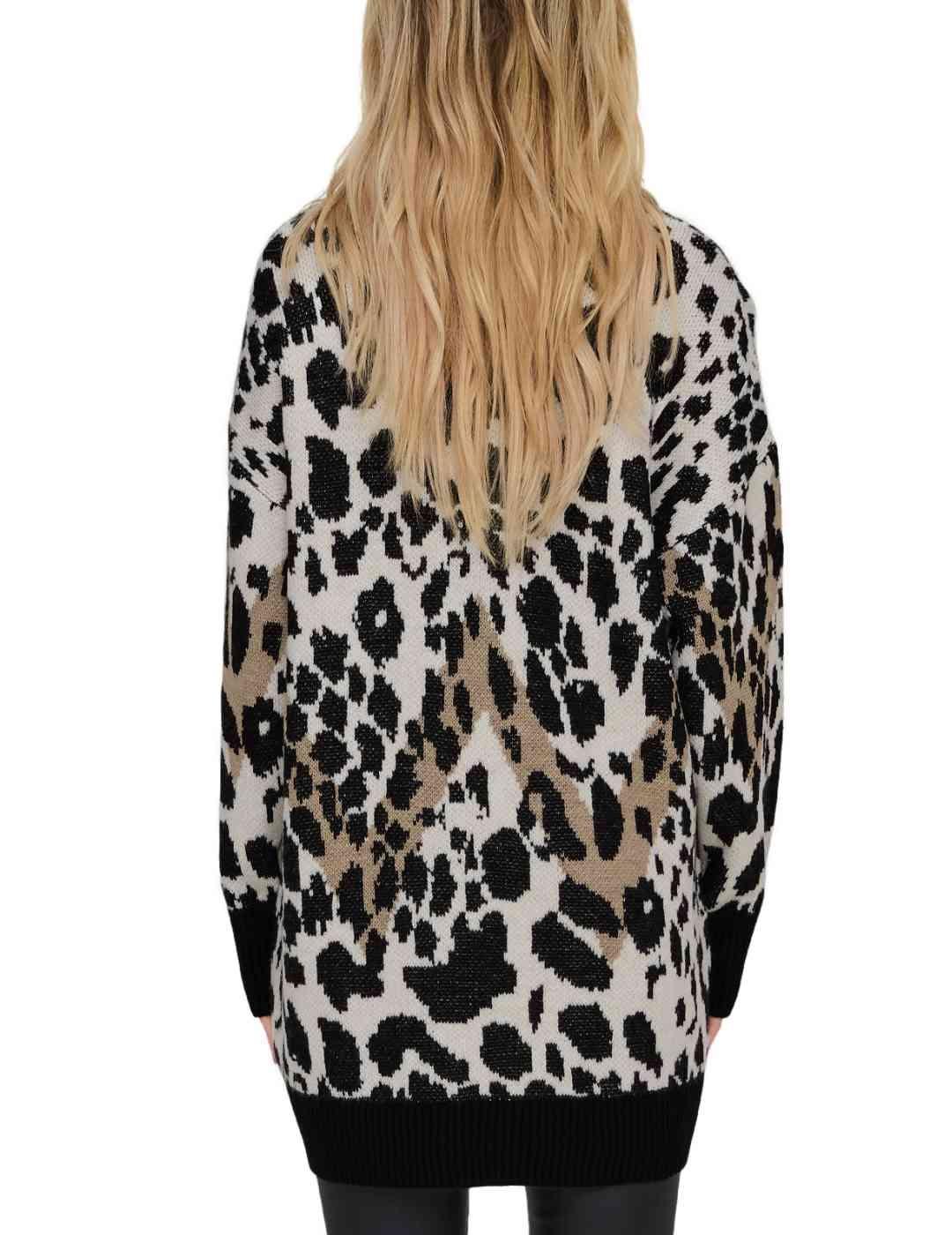 Jersey Only Helena estampado negro animal print para mujer