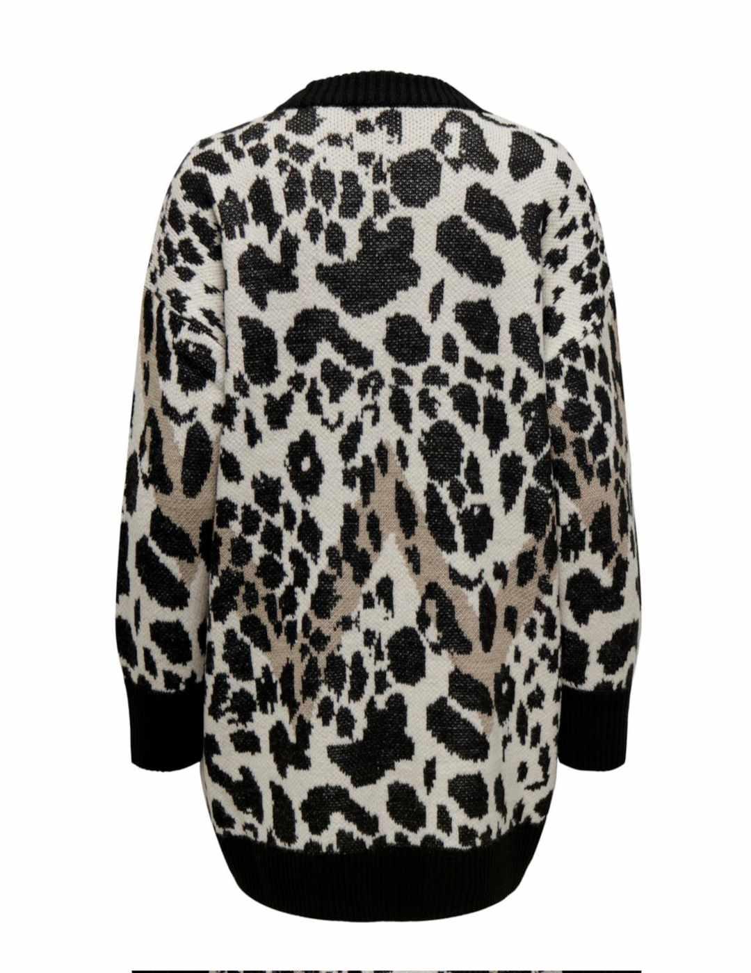 Jersey Only Helena estampado negro animal print para mujer