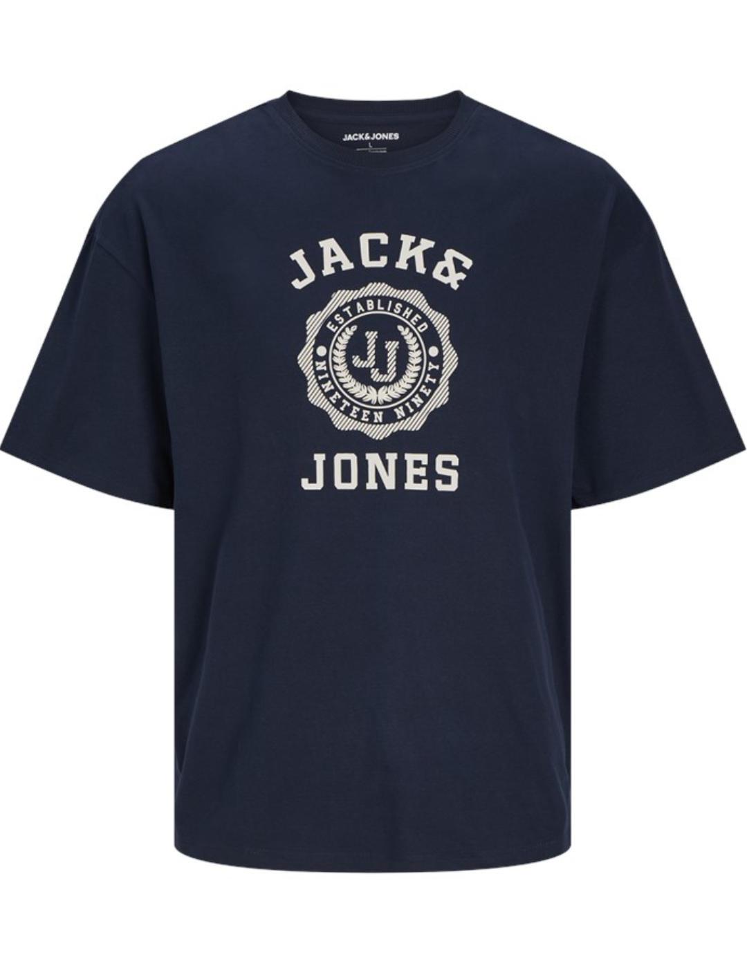 Camiseta Jack&Jones Victo marino manga corta logo de hombre