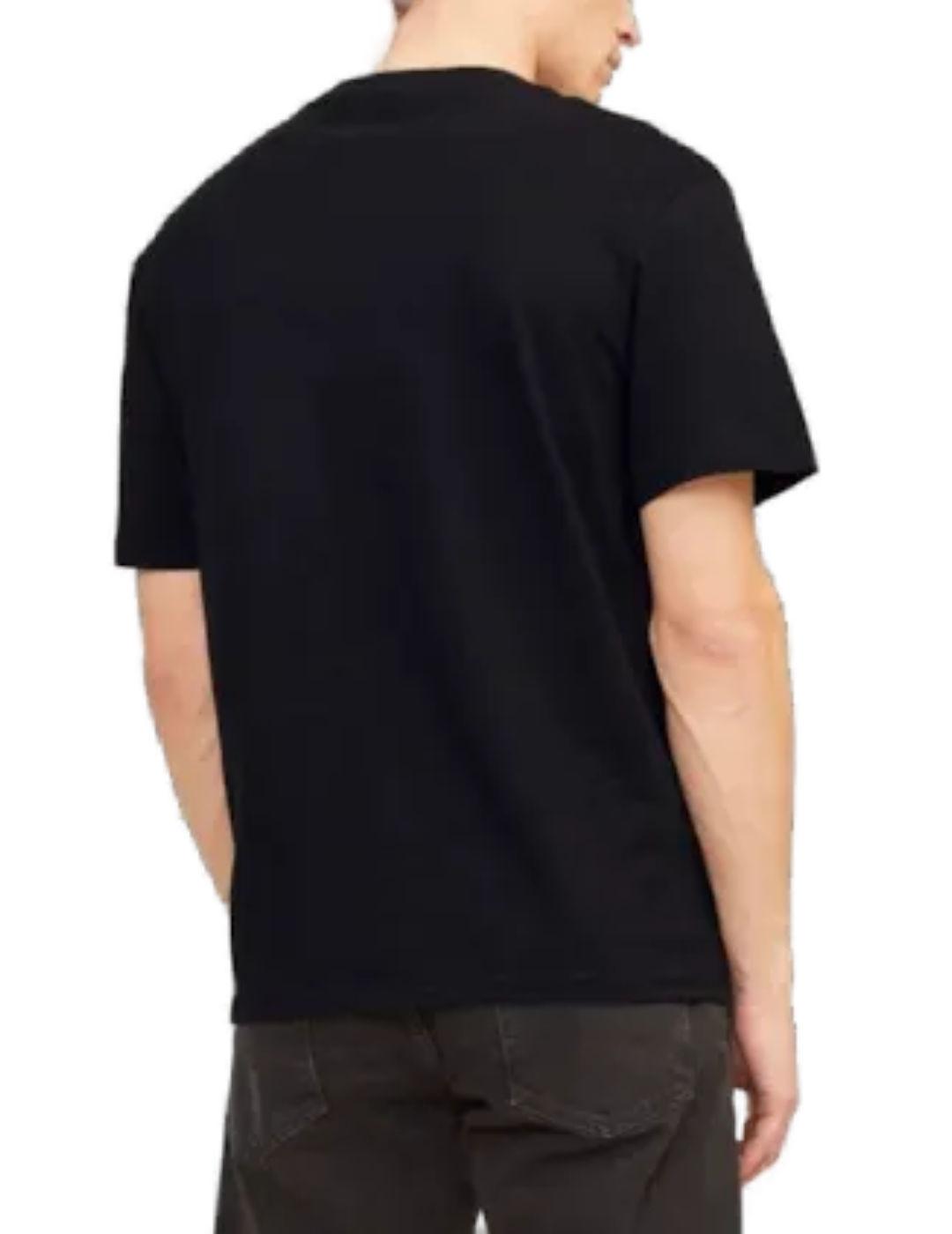 Camiseta Jack&Jones Lafayette negra manga corta para hombre