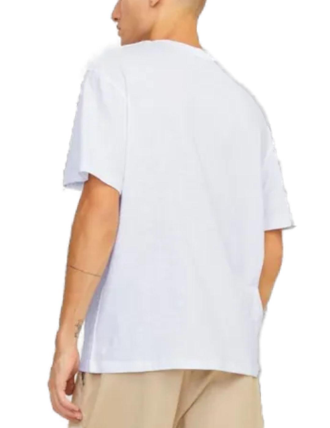 Camiseta Jack&Jones Lafayette blanca manga corta para hombre