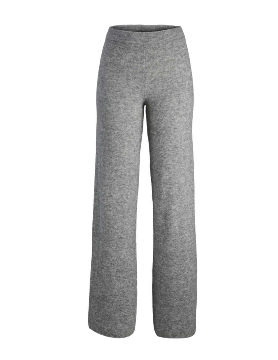 Pantalón JJXX Mirella gris de punto regular fit para mujer