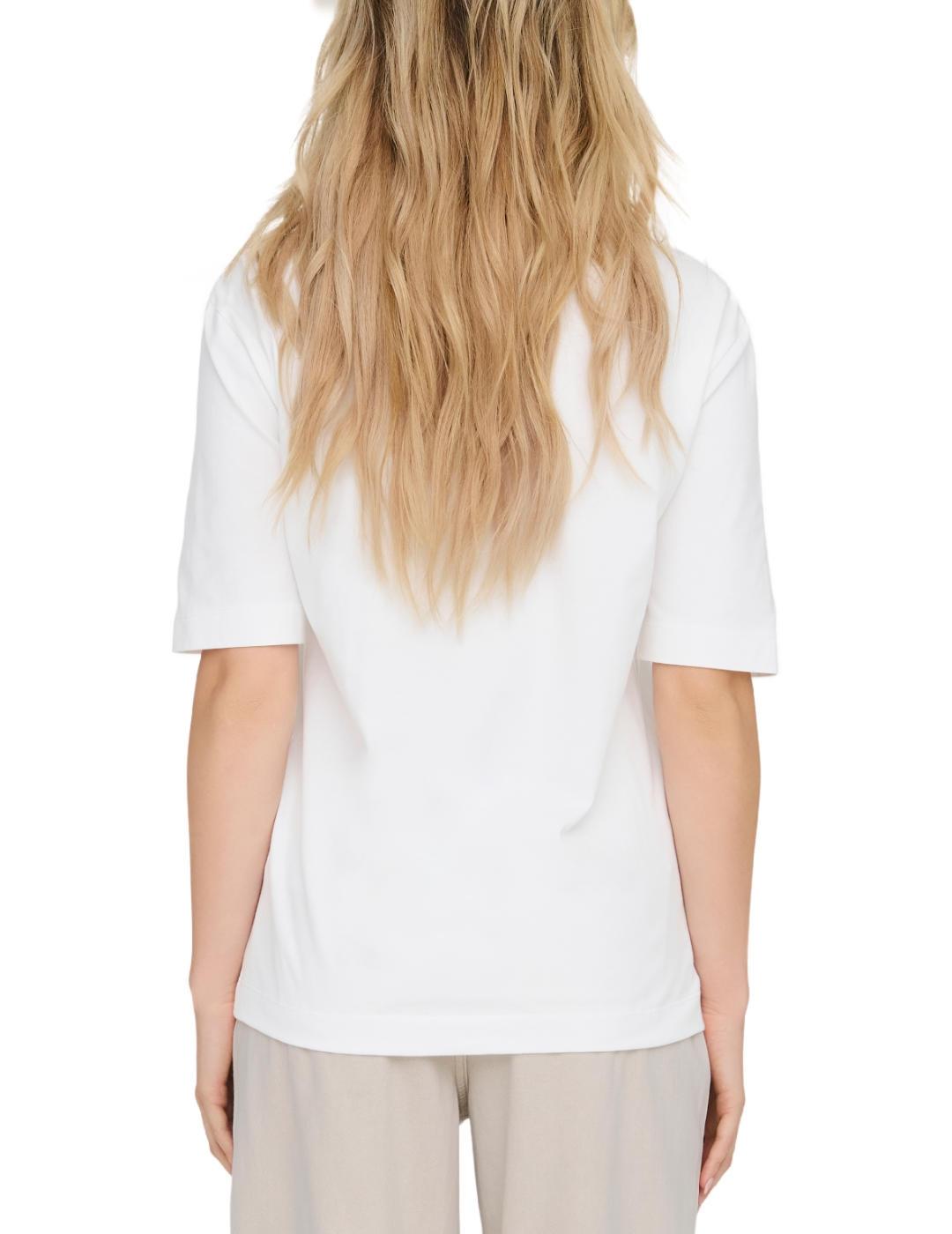 Camiseta Only Kate blanca girls manga corta para mujer