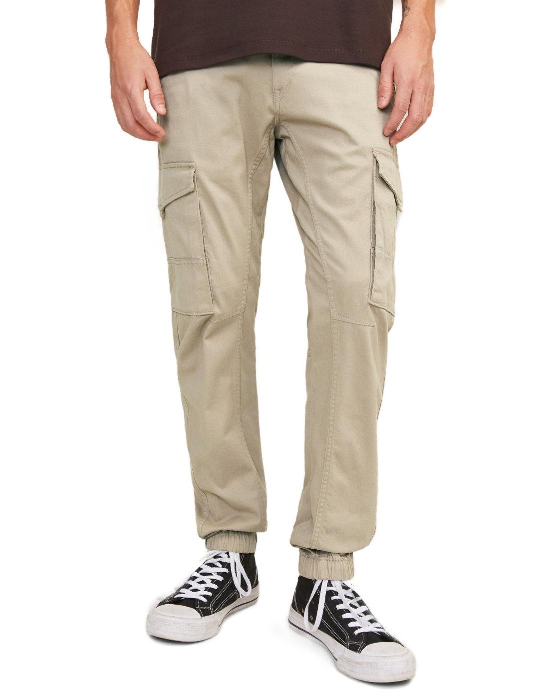 Pantalón Jack&Jones Paul cargo beige slim fit para hombre