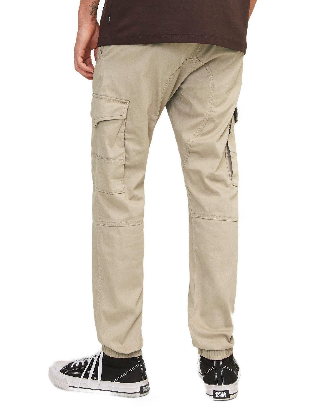 Pantalón Jack&Jones Paul cargo beige slim fit para hombre