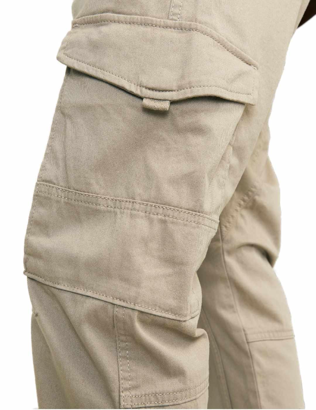 Pantalón Jack&Jones Paul cargo beige slim fit para hombre