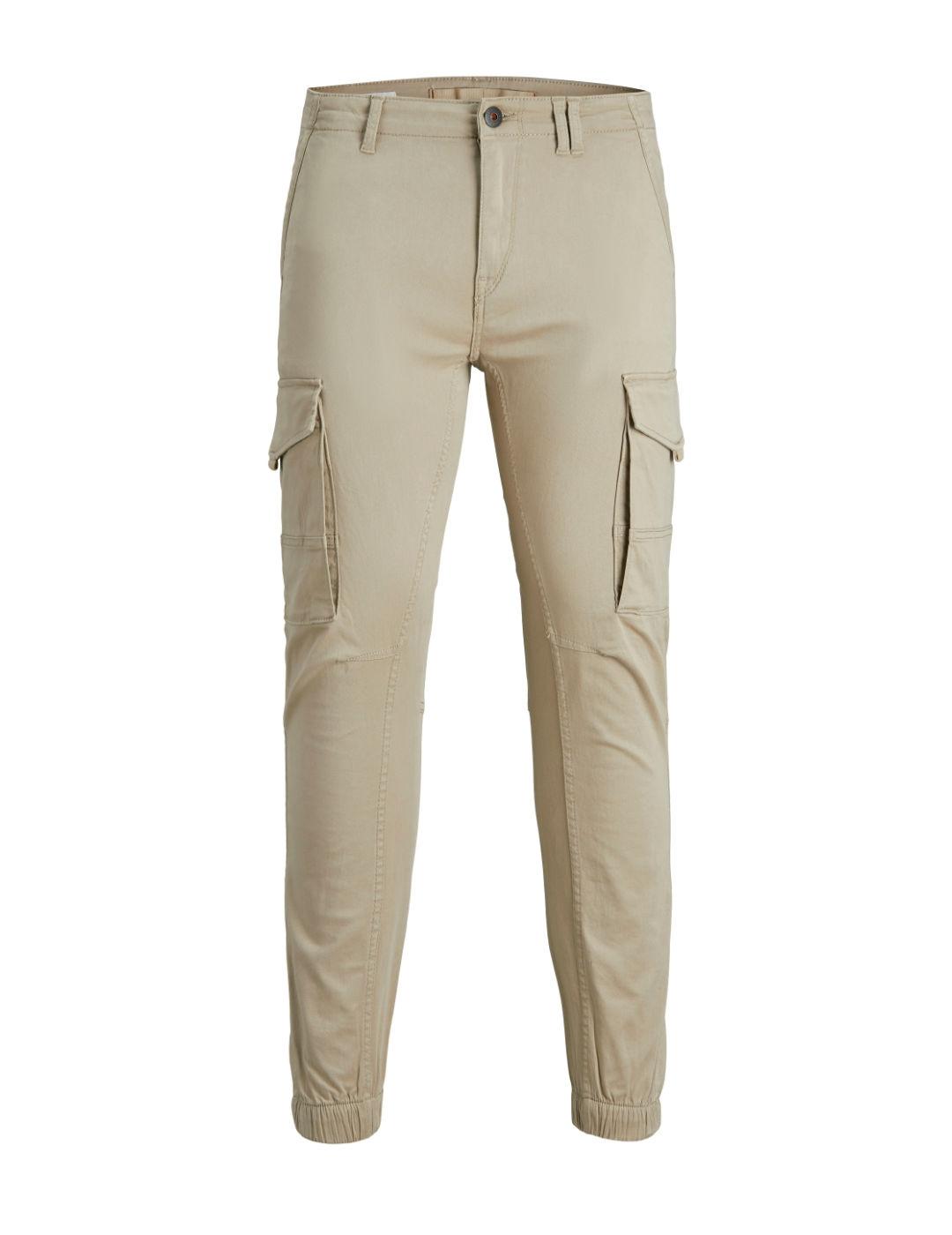 Pantalón Jack&Jones Paul cargo beige slim fit para hombre