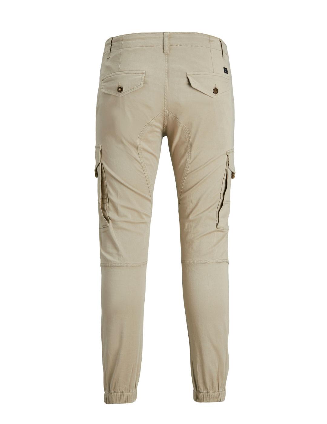 Pantalón Jack&Jones Paul cargo beige slim fit para hombre