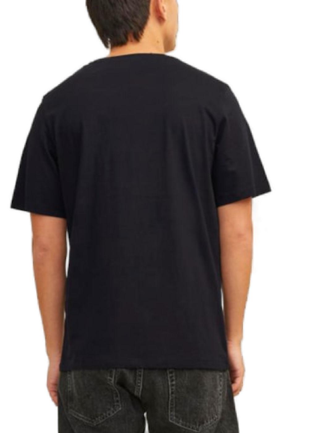 Camiseta Jack&Jones Corp negra logo manga corta para hombre