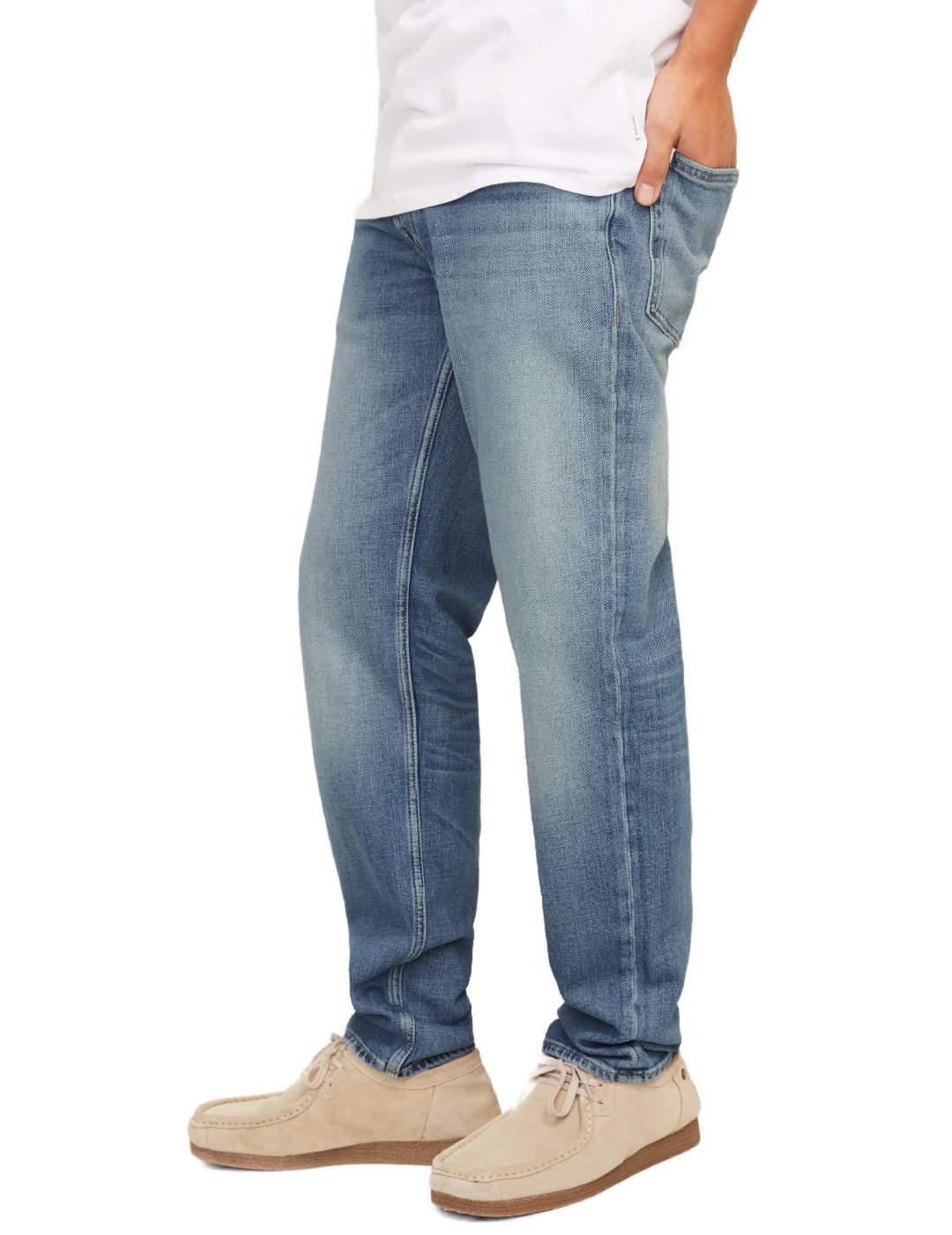 Pantalón vaquero Jack&Jones Mike azul tapered para hombre