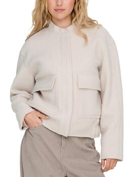 Chaqueta bomber Only Sanne crudo regular fit para mujer