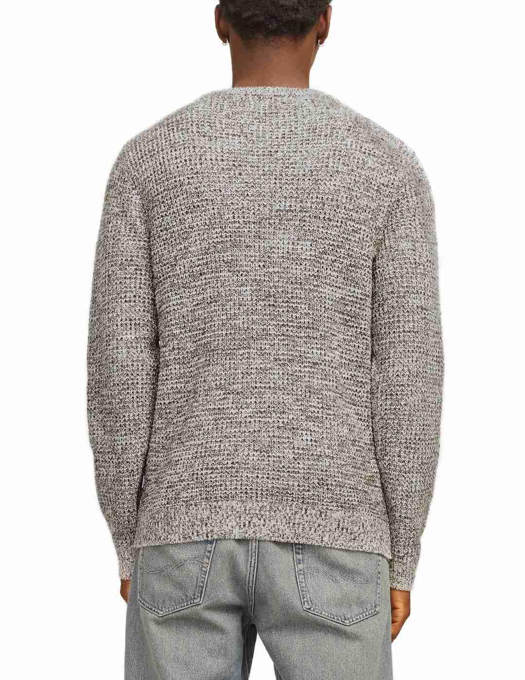 Jersey Jack&Jones Studio marrón punto jaspeado para hombre