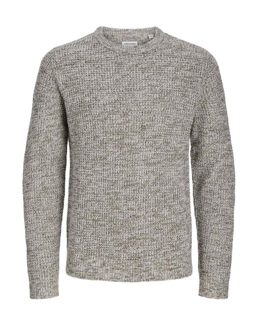 Jersey Jack&Jones Studio marrón punto jaspeado para hombre