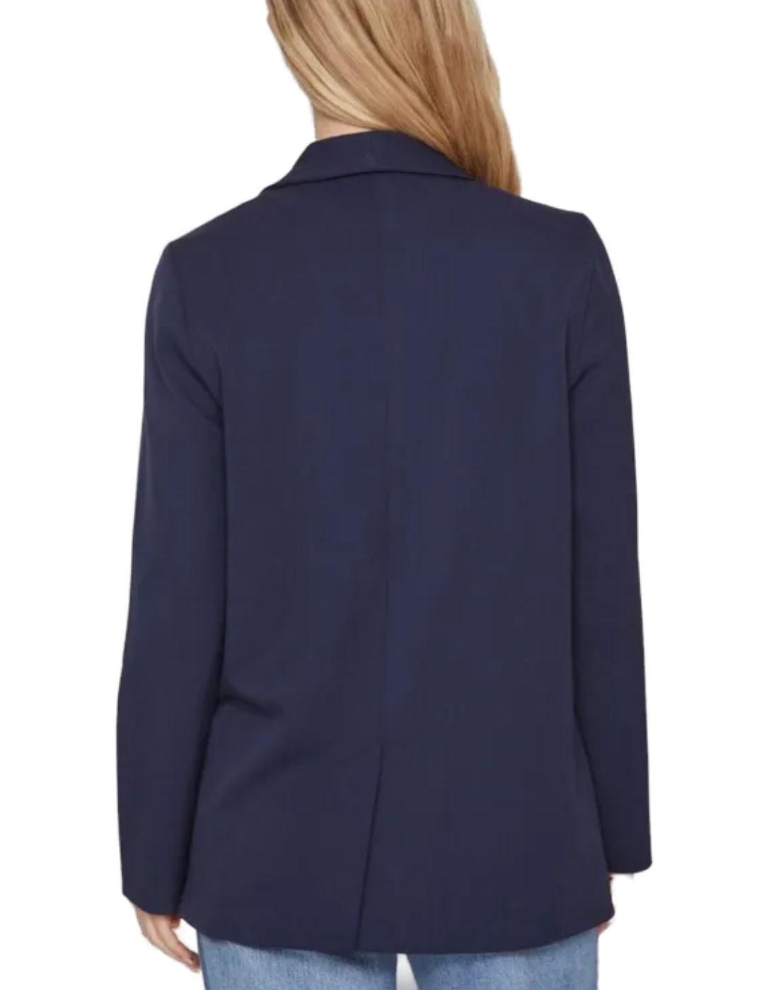 Chaqueta blazer Vila Varone azul marino regular para mujer