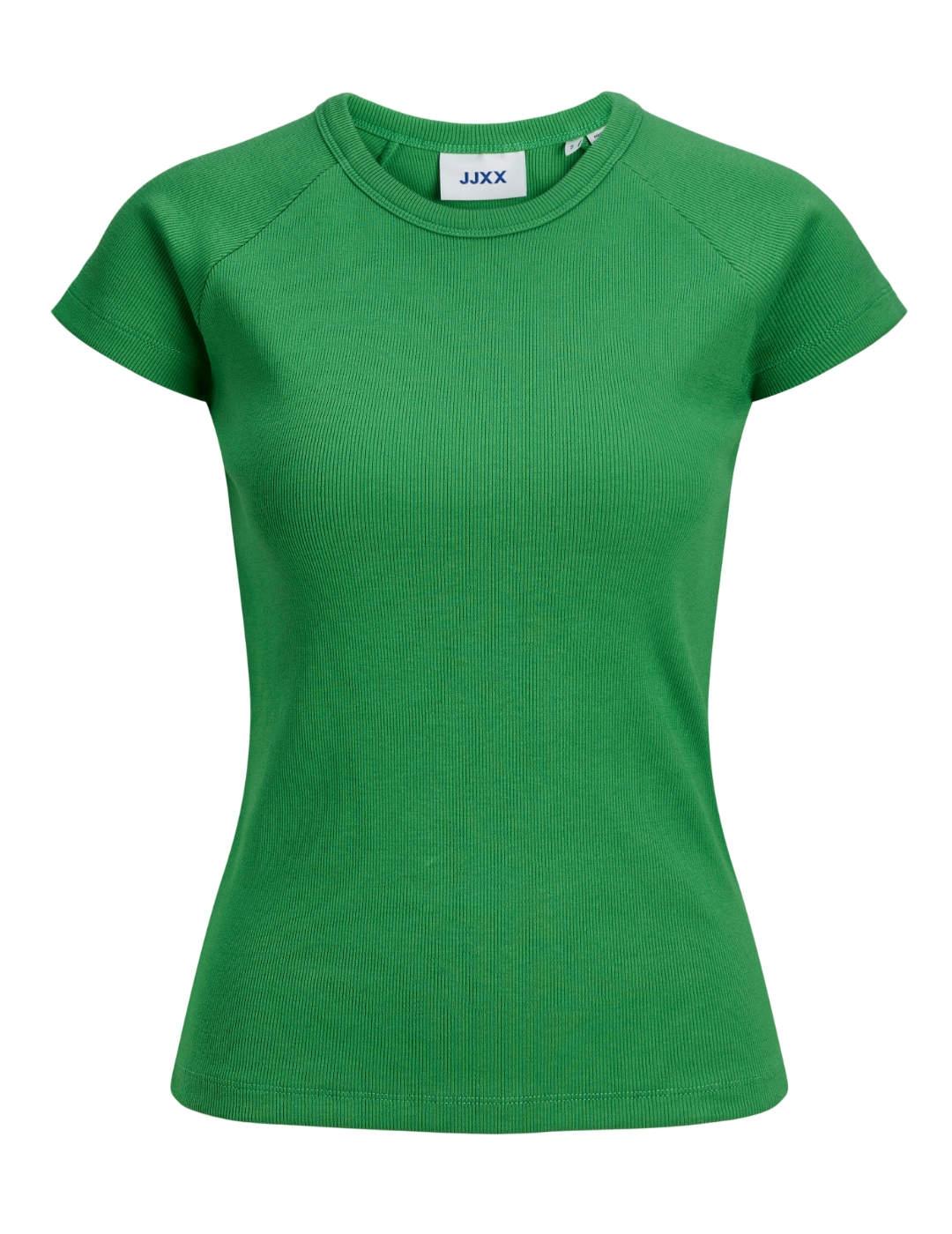 Camiseta JJXX Friend color verde manga corta para mujer