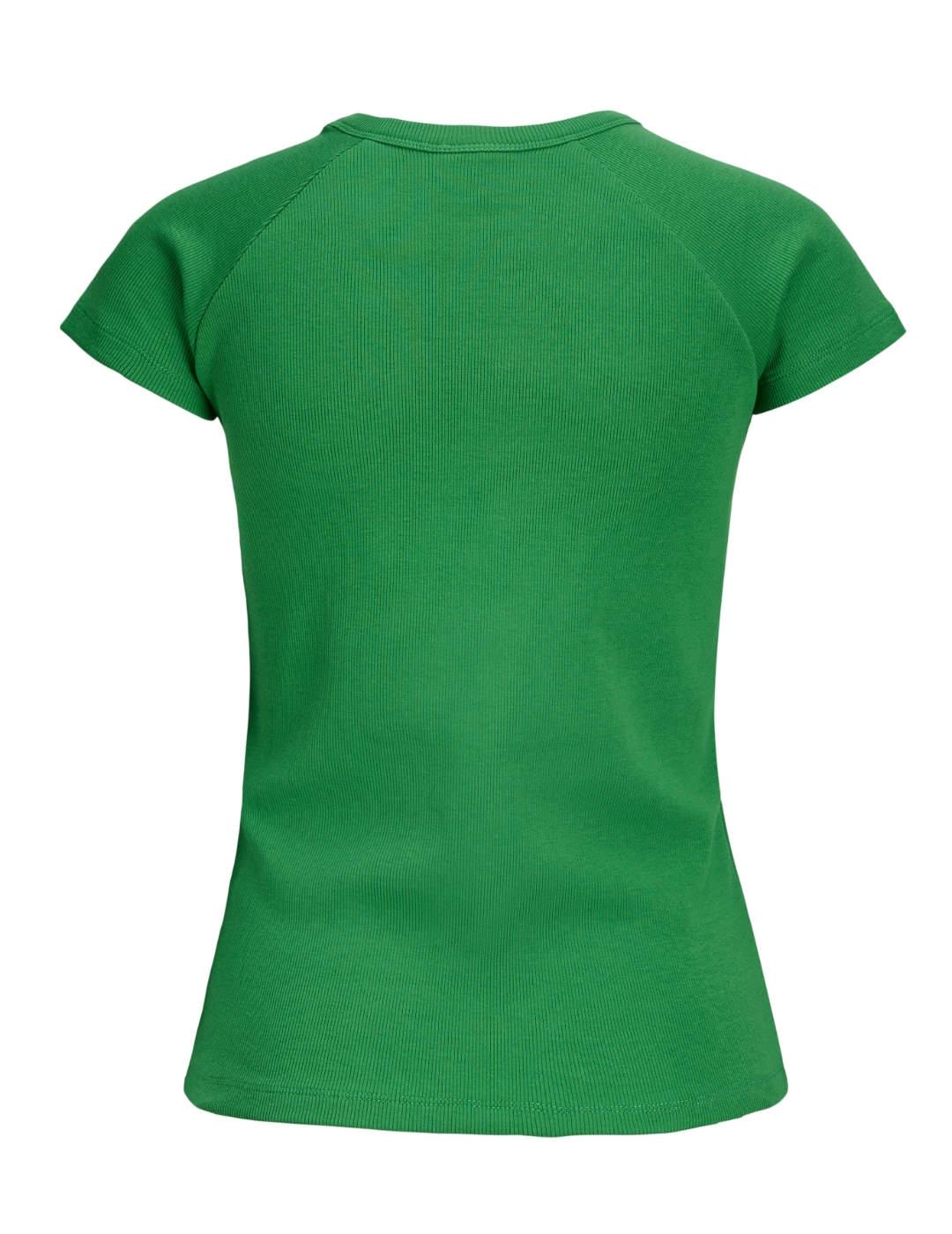 Camiseta JJXX Friend color verde manga corta para mujer