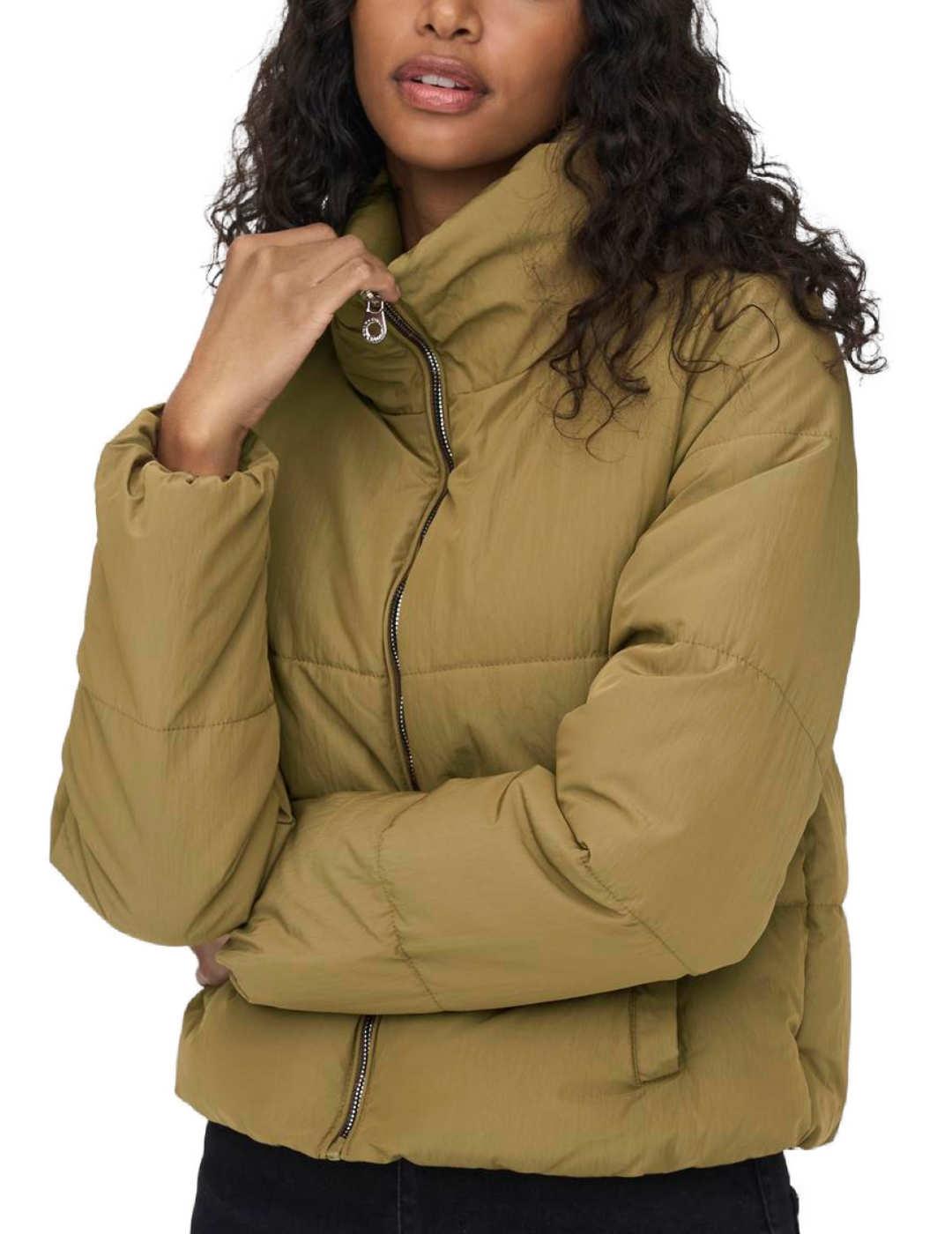 Plumas Only Dolly khaki guateado sin capucha para mujer