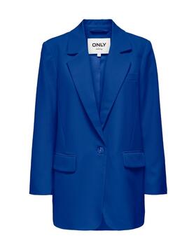 Chaqueta blazer Only Lana azul eléctrico oversize para mujer