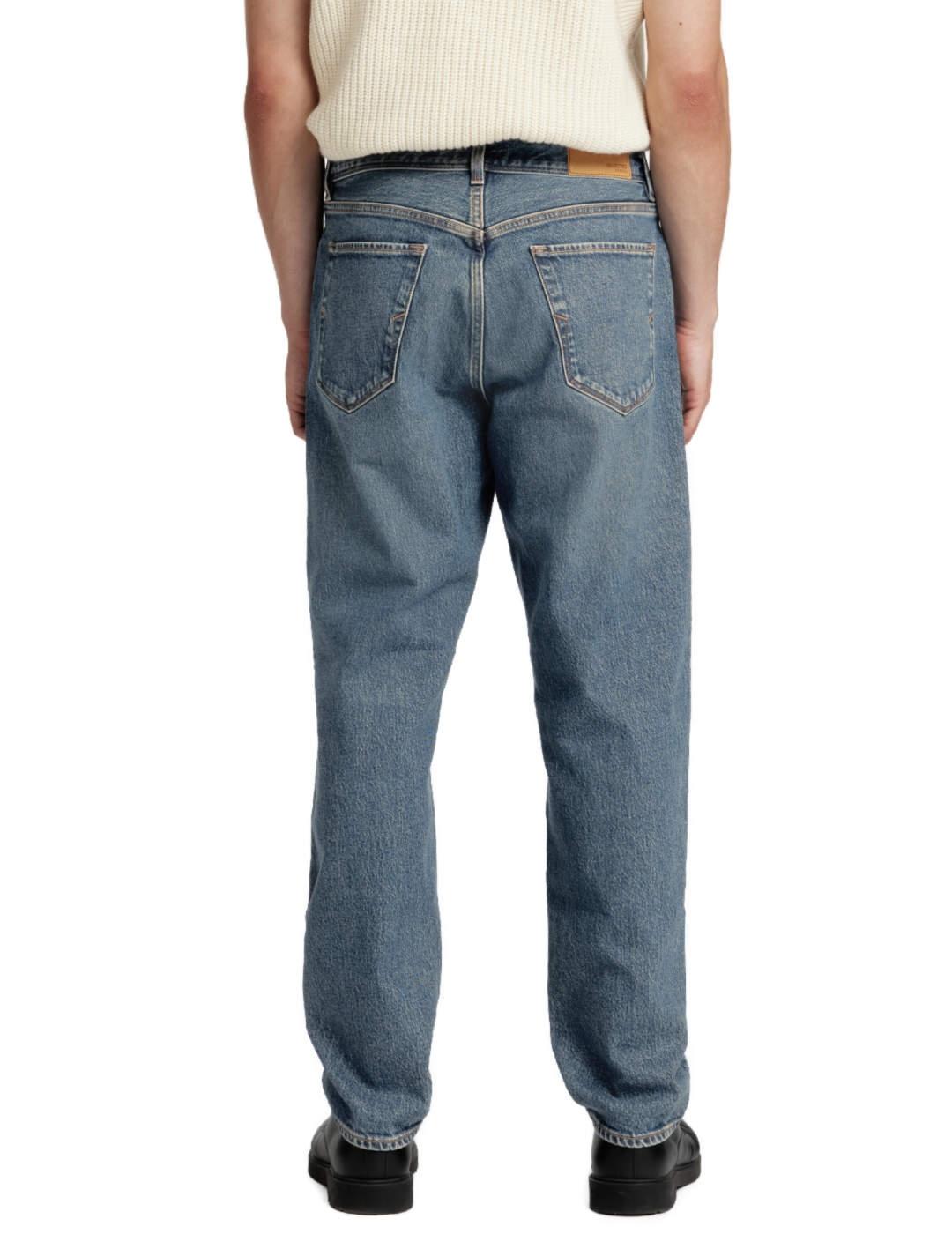 Pantalón vaquero Selected regular azul tapered para hombre