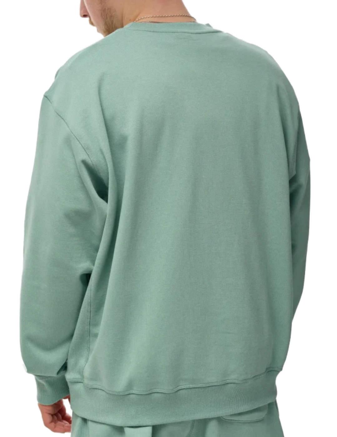 Sudadera New Balance Athletics verde agua sin capucha hombre