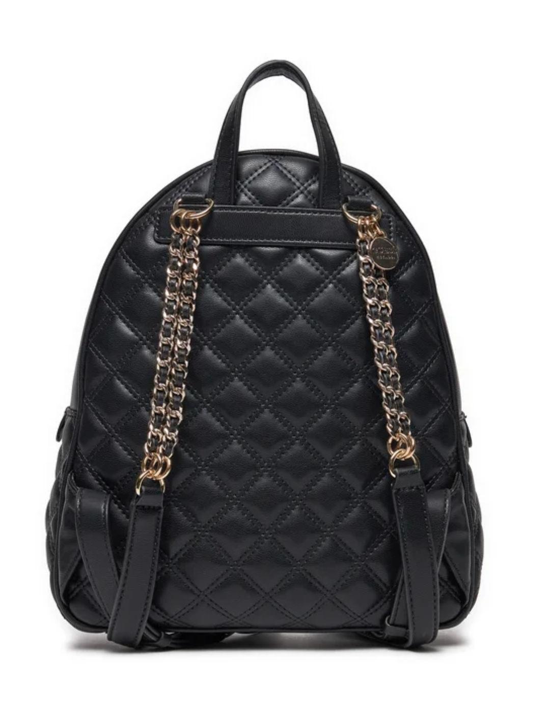 Mochila mediana Guess Giully negro guateado para mujer