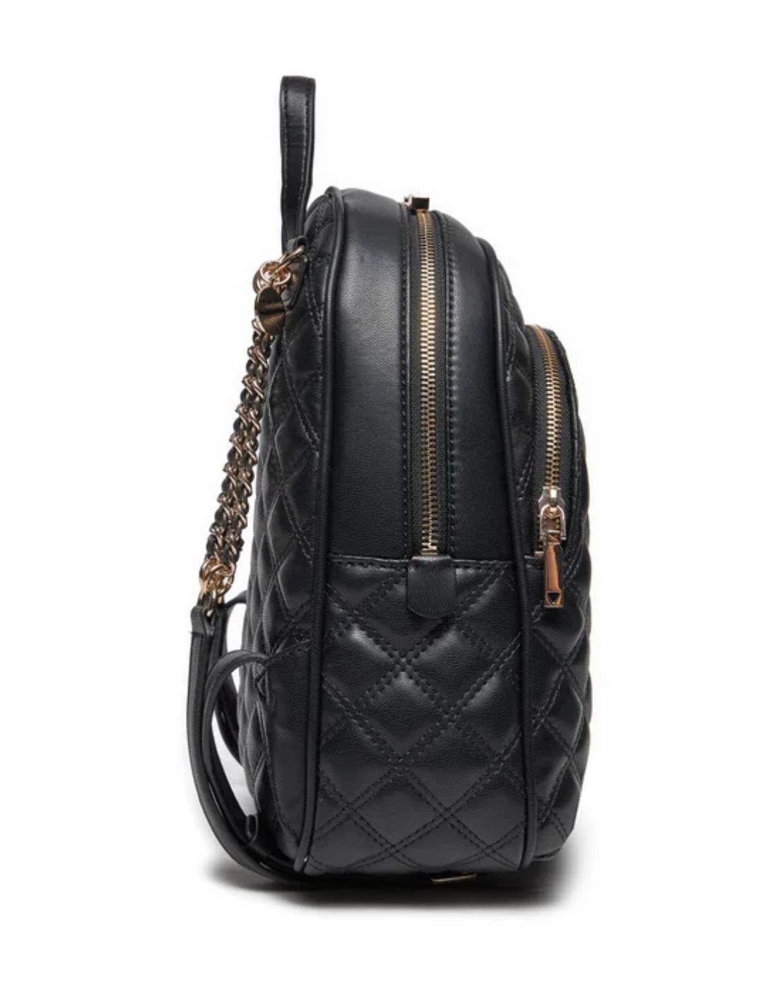 Mochila mediana Guess Giully negro guateado para mujer