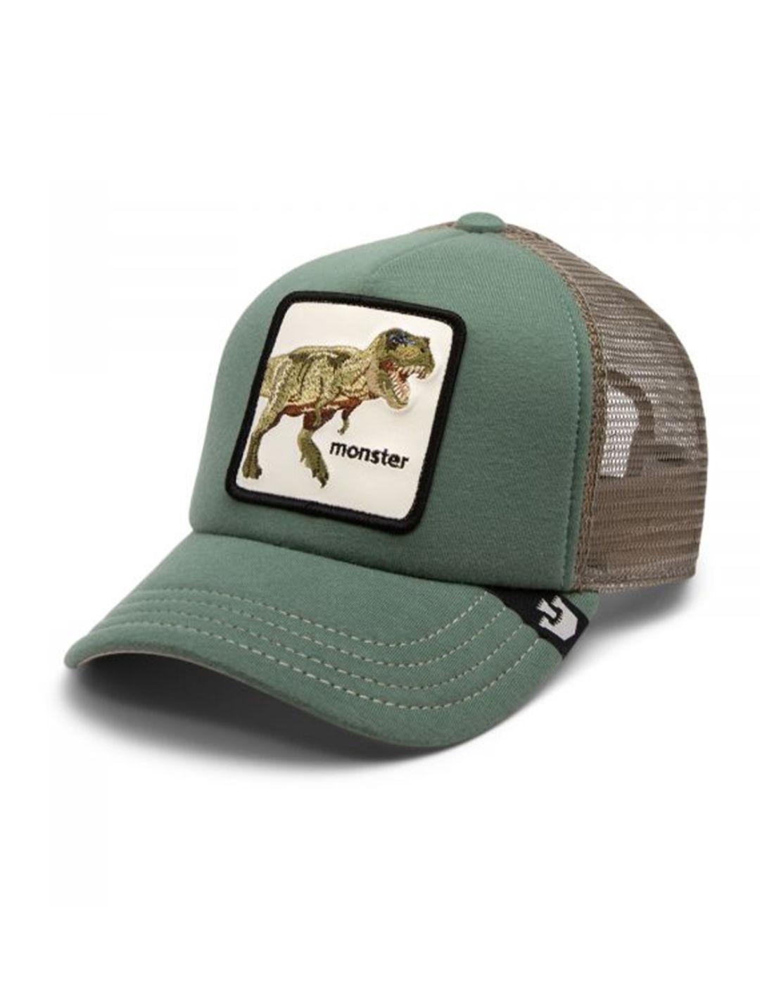 Gorra Goorin Bros dinosaurio verde trucker unisex