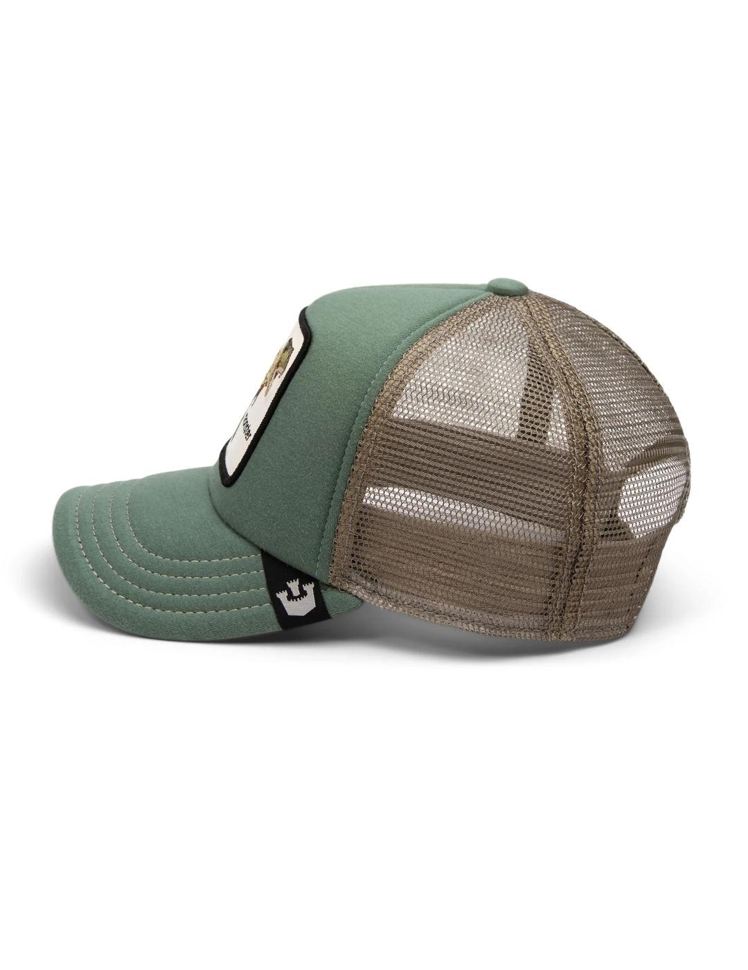 Gorra Goorin Bros dinosaurio verde trucker unisex