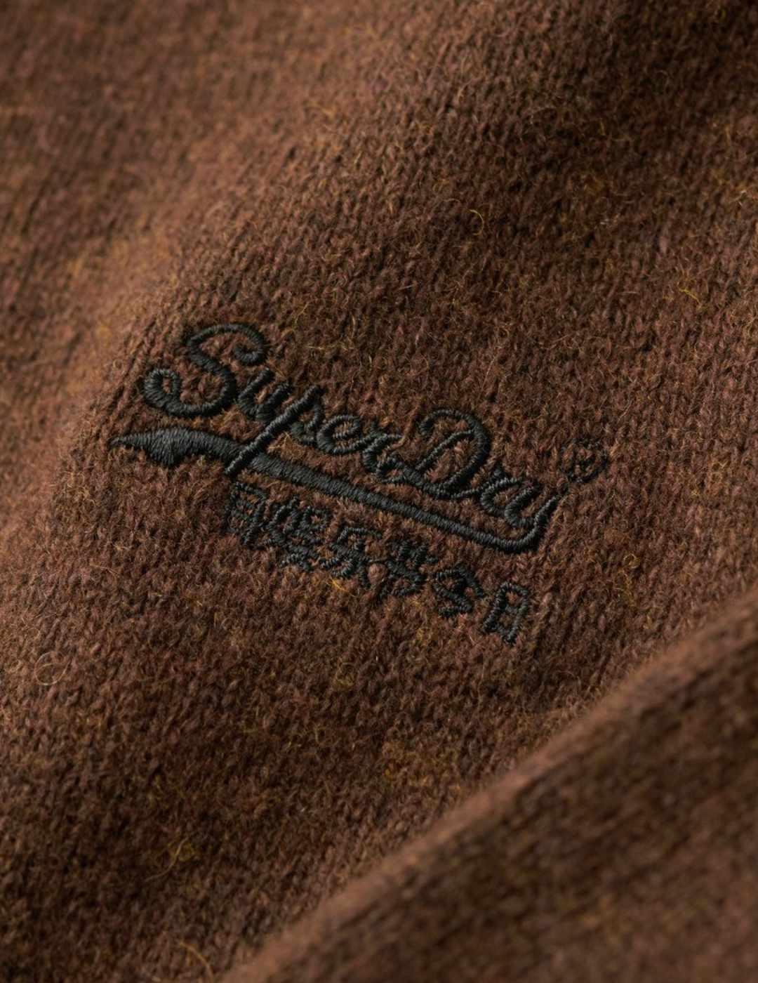 Jersey Superdry Essential marrón de lana para hombre